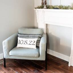 Personalized Wedding Date Pillow, Anniversary Gift - thumbnail 2