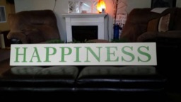 Happiness Extra Large Wood Sign Wall Hanging Distressed Rustic Primitive Decor Fixer Upper Housewarming Gift Farmhouse Lakehouse - thumbnail 1