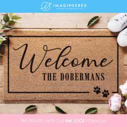 Custom Doormat With Dog Paw - Family Gift Personalized Name Owner Gifts - thumbnail 4