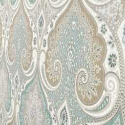 Kravet Latika Damask Paisley Medallion Seafoam Pillow Cover, Linen Decorative Cushion in Designer Fabric , Both Sides - thumbnail 2