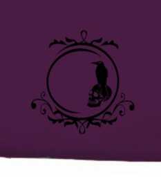 Gothic Purple With Black Raven & Skull Duvet Cover Bedding in Double Or King - thumbnail 2
