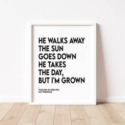 Custom Song Lyrics Print - Bathroom Typography Wall Art Prints For Home Personalised Favourite Poster - thumbnail 3