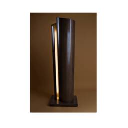 Solid Oak Sculptural Light Fixture
