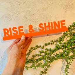 Rise & Shine Acrylic Sign Funky Door Topper, Modern Home Decor - thumbnail 3