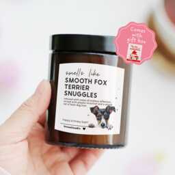 Smooth Fox Terrier Birthday Gift For Her Mum Dog Lover Walker - Pet Loss Memorial Candle Sympathy Bereavement Family