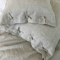 Linen Duvet Cover With Knot Ties , 40+ Linen Color Choices, Washed Linen, Soft Custom Size, Extra Large Duvet Cover - thumbnail 3