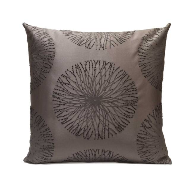 Charcoal Gray Pillow, Throw Pillow Cover, Decorative Cushion Pillowcase, Velvet Design, Toss Satin Blend - image 1