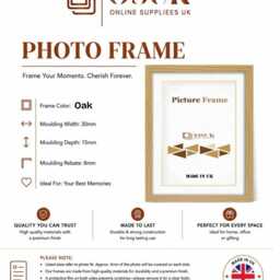 "Oak 10 Piece Multi Picture Frame - Photo Collage Wall Art Table Set Frames Comes With 10x8""/8x6"" 7x5""/ 6x4" - thumbnail 2