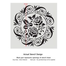 Mandala Stencil Saka, Reusable Stencils For Diy Home Improvement - Perfect Walls & Wall Art - thumbnail 3