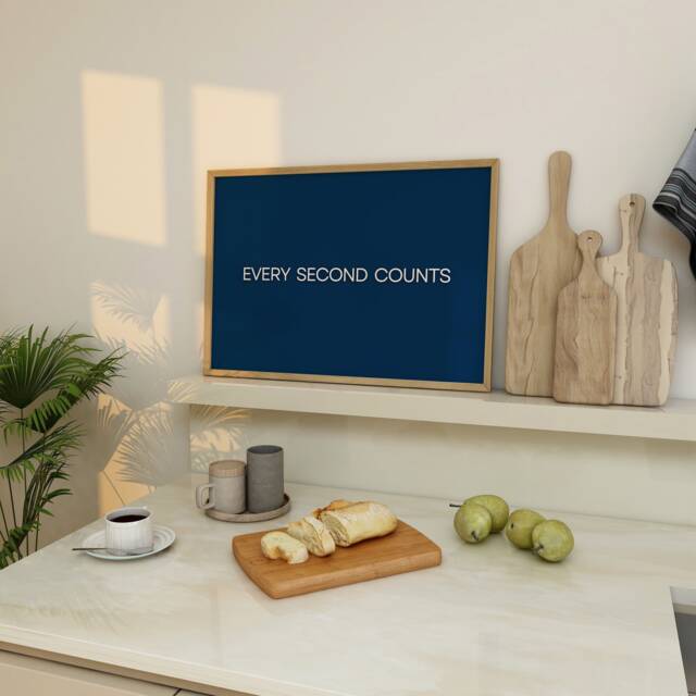 Every Second Counts Print - The Bear Motivational Poster Chef Gift The Bear Tv Show A4 - image 1