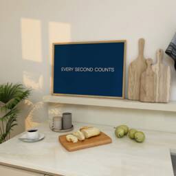Every Second Counts Print - The Bear Motivational Poster Chef Gift The Bear Tv Show A4 - thumbnail 1