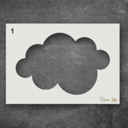 Reusable Cloud Stencils For Wall Painting, Nursery Decor, Kids Room Art. Various Style & Size Options Are Available - thumbnail 3