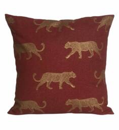 1 X Fryetts Leopard Burnt Orange Gold Wild Cat Scatter Pillow Cushion Cover