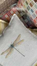 Dragonfly Design Luxury 40x40cm Square Handcrafted Cushion By Cheney Penrose Designs - thumbnail 1