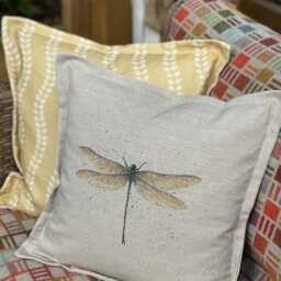 Dragonfly Design Luxury 40x40cm Square Handcrafted Cushion By Cheney Penrose Designs - thumbnail 3