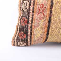 16x24 Kilim Lumbar Pillow Cover Turkish Wool Cushion - thumbnail 2