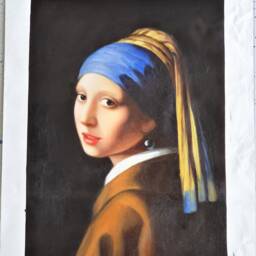 Girl With A Pearl Earring Reproduction Of Oil Painting On Canvas By Jan Vermeer Van Delft Wall Home Decor Fine Art - thumbnail 2