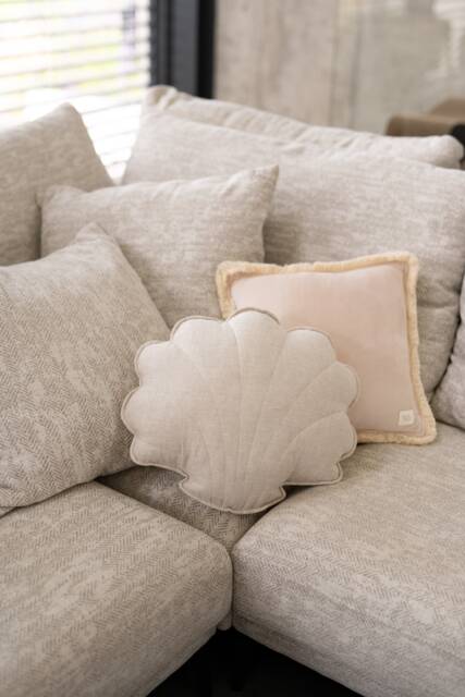 "Linen Shell Pillow ""Sand" - image 1
