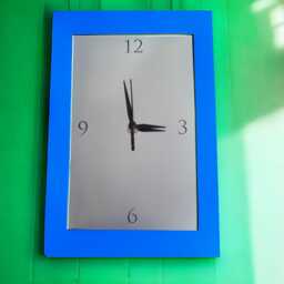 Custom Colour Frame Mirrored Rectangular Clocks - Silent Sweep Movement. Bespoke Sizes & Engravings - thumbnail 4