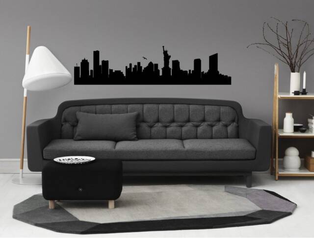 New York Skyline Wall Decal, Sticker, City Silhouette Decal - image 1
