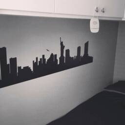 New York Skyline Wall Decal, Sticker, City Silhouette Decal - thumbnail 2
