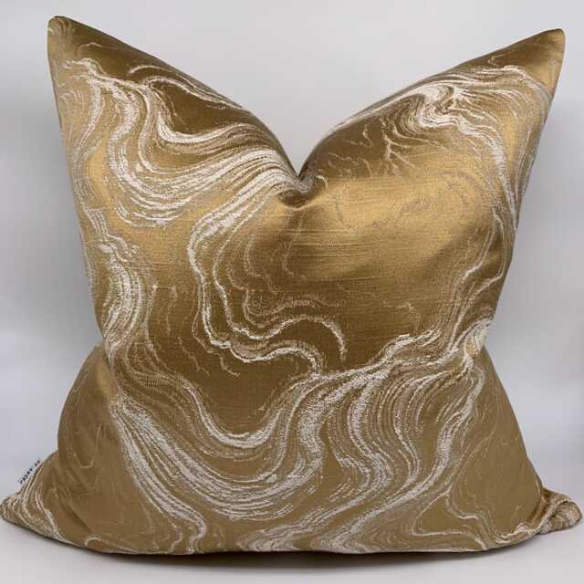 stunning Gold Marble Cushion Cover - Modern Home Accent Handcrafted in The UK Alexis - image 1