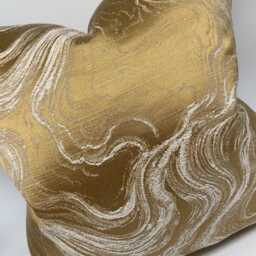 stunning Gold Marble Cushion Cover - Modern Home Accent Handcrafted in The UK Alexis - thumbnail 2