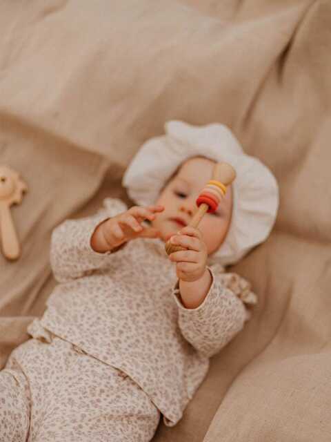 Wooden Baby Rattle First Christmas Gift, Montessori & Sensory Toys - image 1