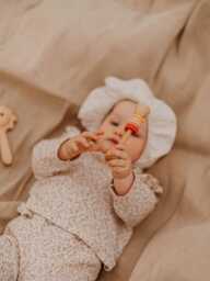 Wooden Baby Rattle First Christmas Gift, Montessori & Sensory Toys