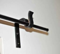 Hand-Forged Curtain Rod With 2 Brackets, Forged Rod, Custom-Made Iron Hand-Forged