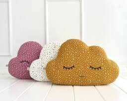 Polka Dot Cloud Pillow For Nursery Decor, Baby Cushion Shower Gift Newborn Boy Girl Gender Neutral Throw Kids Room Children Bed Teepee - thumbnail 1