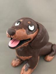 Chocolate & Tan Dachshund Dog Figurine - thumbnail 1