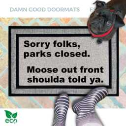 Funny Moose Doormat Wally World Vacation Sarcastic Welcome Mat - thumbnail 1