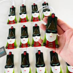 Fused Glass Nut Cracker, Toy Solider Christmas Decoration, Tree Decor, Cornish Fused Glass - thumbnail 4