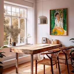 Woman in Green Interior Poster, Modern Impressionist Wall Art Print, Elegant Figurative Decor, Fine For Living Room, Abstract Painting - thumbnail 3