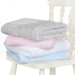Personalised Embroidered Baby Waffle Safari Panda Hippo Koala Blankets 90cm 6 Colors Super Soft - thumbnail 3