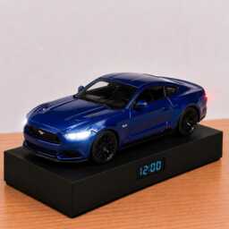Ford Mustang Gt Alarm Clock - Realistic Engine Sound, Working Headlights, Handmade, Car Enthusiast Gift - thumbnail 1