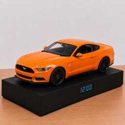 Ford Mustang Gt Alarm Clock - Realistic Engine Sound, Working Headlights, Handmade, Car Enthusiast Gift - thumbnail 4