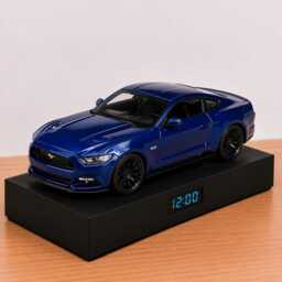 Ford Mustang Gt Alarm Clock - Realistic Engine Sound, Working Headlights, Handmade, Car Enthusiast Gift - thumbnail 2