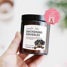 Dachshund Birthday Gift For Her Mum Dog Lovers Walker - Pet Memorial Candle Personalized Sympathy Bereavement Loss Gifts