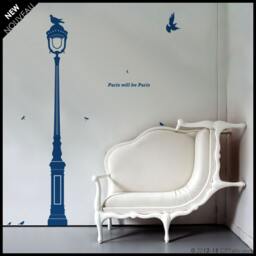 Paris Street Lamp Wall Decal 19Th Century Haussmann Style - thumbnail 2