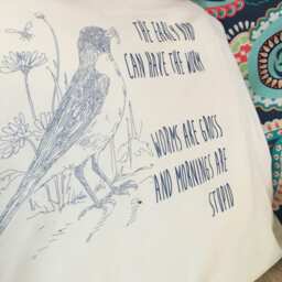 Early Bird Pillowcase, Worms Are Stupid Pillowcase - thumbnail 3