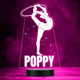 Girls Gymnastic Hula Hoop Stars Gymnast Sports Fitness Led Colour Night Light - thumbnail 1