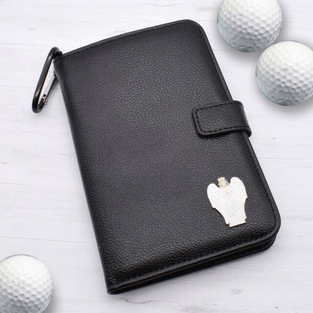 Angel Design - Personalised Leatherette Golf Organiser Complete With Divot Repairer, Marker, Tees, Scorecard & Pencils - image 1