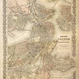 Map Of Boston 1886 Vintage Poster Old Style Maps Wall Decor New Home Housewarming Gift Map Art - thumbnail 3