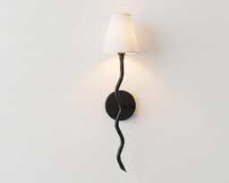 Wall Light Matte Black Modern Wavy Sconce, Luxury Minimalist Bedroom Bedside Lamp, Scandinavian Lighting Fixture - thumbnail 1