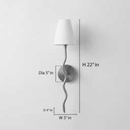 Wall Light Matte Black Modern Wavy Sconce, Luxury Minimalist Bedroom Bedside Lamp, Scandinavian Lighting Fixture - thumbnail 4