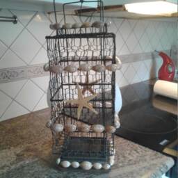 Vintage Lantern With Seashells - thumbnail 2