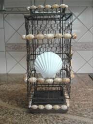 Vintage Lantern With Seashells - thumbnail 1