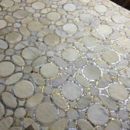 Patchwork Cowhide Rug. Free Shipping - Model Oc, Silver & Gold Metallic. 6' X 8' - thumbnail 4
